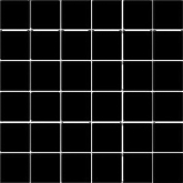 Мозаика Porcelain Mosaic Black 5x5 30x30