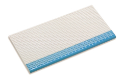 21211 Ступень Olympic Series Petit Carre Противоскользящая плитка с буртиком с сетчатой поверхностью Light Blue-Unglazed 12x24.5