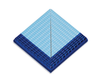 Ступень Olympic Series Petit Carre Наружный угол плитки с буртиком Cobalt-Light Blue 12x12