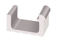 Декоративная вставка Olympic Series Переливной лоток керамический 1/2 часть Grey 24x12