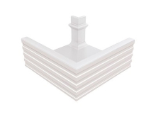 Декоративная вставка Olympic Series Переливной лоток керамический наружный угол White 30.6x30.6