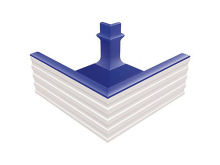 Декоративная вставка Olympic Series Переливной лоток керамический наружный угол Cobalt 30.6x30.6