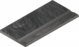 620090000410 Ступень Materia X2 Титанио Бортик с Выемкой Закругленный Натуральный 30x60