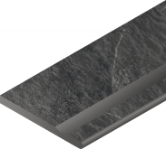 620090000411 Ступень Materia X2 Титанио Бортик с Выемкой Закругленный Правый Натуральный 30x60