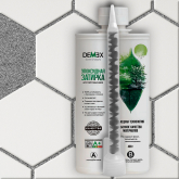 Глянцевая двухкомпонентная эпоксидная затирка 006 Благородный серебристый