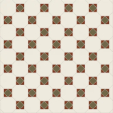 Керамогранит Арундель Октагон белый / Квадрат зелёный / Треугольник красный на сетке 32x32