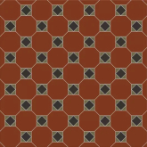 Керамогранит Арундель Октагон красный / Квадрат черный / Треугольник зеленый на сетке 32x32