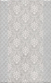 Декор Мотиво Серый Светлый Глянцевый 25x40