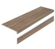 Ступень L Porcelain Step Amazon Wood Natural Matt с подступенником 32x120