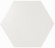 21767 Плитка Scale Hexagon White Matt 10.7x12.4