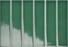 Мозаика Strip Зеленая глянцевая 4.5x19.5 28.8x19.5