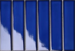 Мозаика Strip Синяя глянцевая 4.5x19.5 28.8x19.5