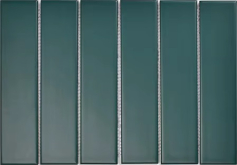 Мозаика Strip Зеленая матовая 4.5x19.5 28.8x19.5
