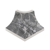 Декоративная вставка Marble Радиальный внешний угол 441 Ceniza R9 42х33х50