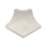 Декоративная вставка Marble Радиальный внешний угол 401 Siena R9 42х33х50