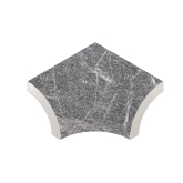 Декоративная вставка Marble Планка радиальная внутренний угол 441 Ceniza R9 33х42х50