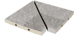 Керамогранит Stone Решетка угол из 2х частей 558 Pearl R11/C 300х300х30