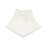 Декоративная вставка Stone Радиальный внешний угол 531 White R9 77х77x110х10