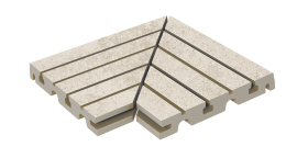 Керамогранит Urban Решетка угол из 2х частей 348 Ivory R11/C 245х330х30
