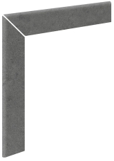 Плинтус Essenza Zanquin Ingletado Recto Grafite R11 596х596х11