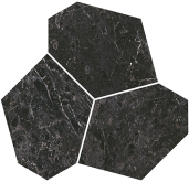 Декор Марсель Наборный чёрный глянцевый обрезной 26.5x25.5x0.9