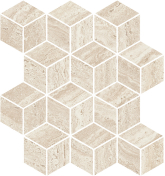 Декор Про Травертин Мозаичный бежевый светлый матовый обрезной 34.5x37x0.9