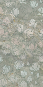 Декор Сен-Тропе Зелёный светлый глянцевый обрезной 60x119.5x0.9