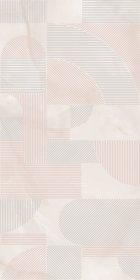 Декор Сен-Тропе Розовый светлый глянцевый обрезной 60x119.5x0.9