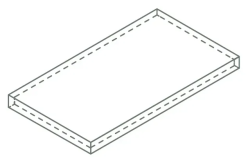 Ступень Аура X2 Классик Голд Угловая Левая 33x120