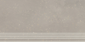 Ступень Пунтум Фронтальная серый светлый матовый обрезной 30x60x0.8