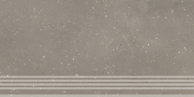 Ступень Пунтум Фронтальная серый матовый обрезной 30x60x0.8