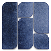 Панно Силуэт Модульное синий 30х30х1.6