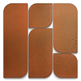 Панно Силуэт Модульное оранжевый 30х30х1.6