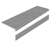Ступень Staro L Porcelain Step Dakota Iron AS с подступенником 32x120