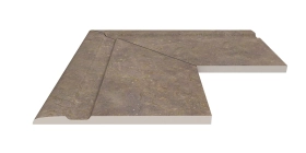 Бордюр Serapool Terrace Antislips Natural Series Угол фарфорового поручня наружный 90 Natural Mocha 30x50