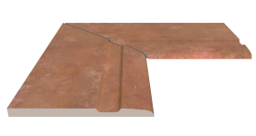 Бордюр Serapool Terrace Antislips Natural Series Угол фарфорового поручня внутренний 90 Cotto 25x50