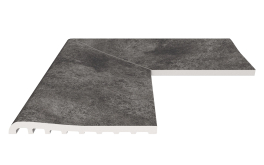 Бордюр Serapool Terrace Antislips Natural Series Угол фарфорового плоского поручня наружный Pool Garden Anthracite 25x50