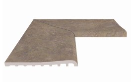 Бордюр Serapool Terrace Antislips Natural Series Угол фарфорового плоского поручня внутренний Natural Mocha 25x50