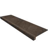 Set/Steptrade/GB04_NS/33x120x9/Riser/GB04_NS/14,5x120x9 Ступень Estima Gabbro Ступени Estima Комплект GB04 Коричневый ( 33x120x9 Неполированный прямоугольный бортик без насечек + Подступенокх9) 33x120