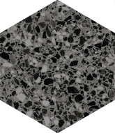 123381 Керамогранит DNA Tiles Terrazzo DNA Tiles Graphite 32x36.8