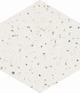 123385 Керамогранит DNA Tiles Terrazzo DNA Tiles White Colours 32x36.8