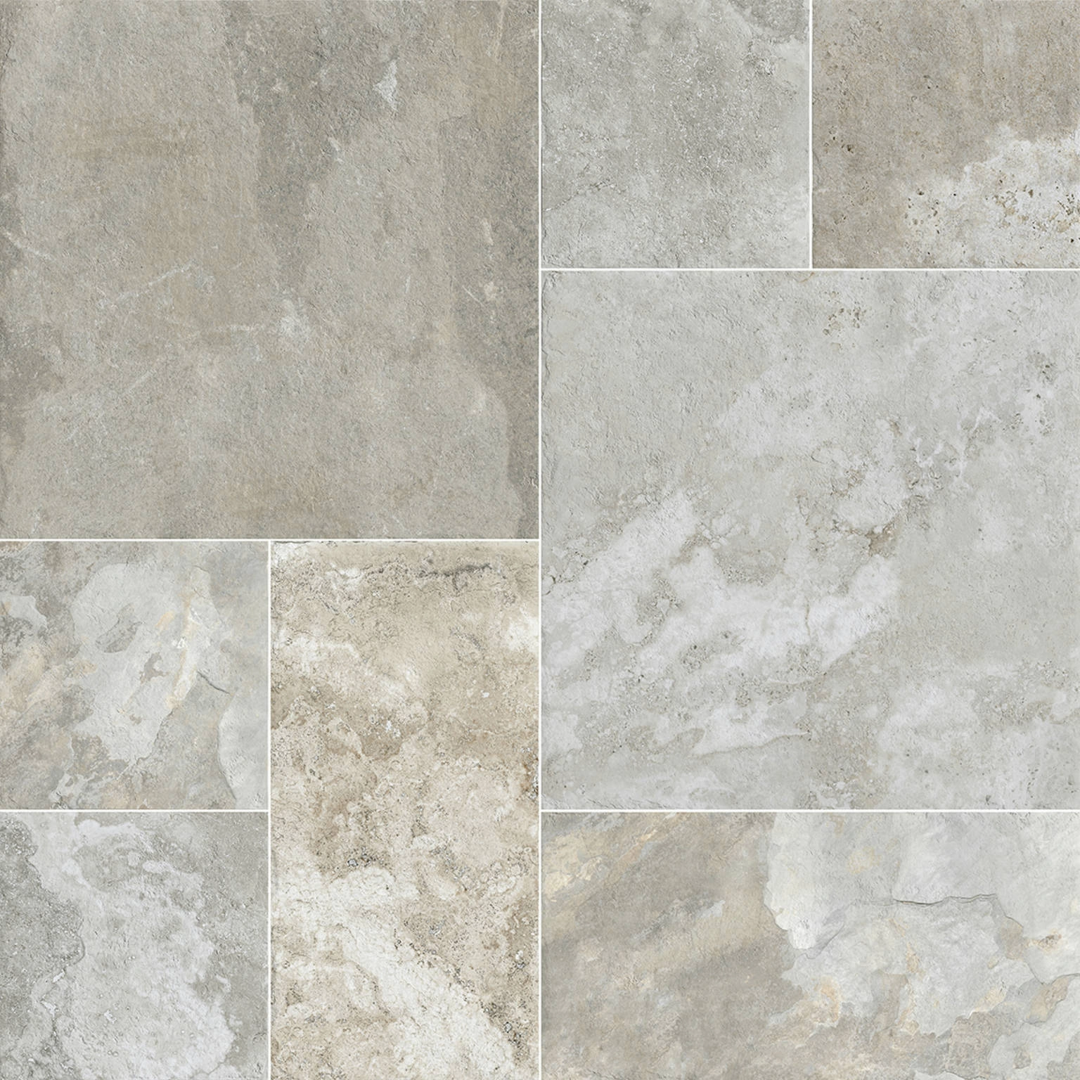 Керамогранит Keros Ceramica Modula Cambridge Bone 100x100 (Комплект 2 шт. 50x50. 2 шт. 50x25. 4 шт.) 100x100