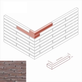 Искусственный камень White Hills Реген Брик 691-65 Dune угол 33x4
