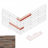 Искусственный камень White Hills Реген Брик 694-68 3D Design угол 33x4