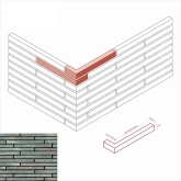 Искусственный камень White Hills Реген Брик 690-95 Dune угол 33x4