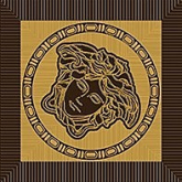 Декоративная вставка Versace Meteorite Tozzetto Medusa Moka/Oro Nat 9.8x9.8