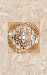 04-01-1-09-03-15-125-0 Декор Гермес Dec. Светло-коричневый 25x40