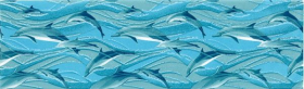 GR132/2828 Декор Дельфины Голубой рыбки