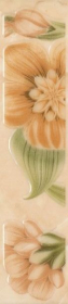 BR144/6232 Бордюр Фантазия Бежевый цветы 5.4x25