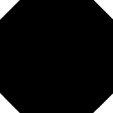 Плитка Monocolor Octogono Negro 31.6x31.6